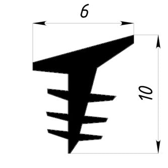 Rubber transparent seal profil