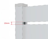 Aluminum spacer bar 20mm anthracite