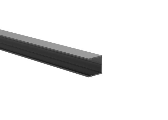 Aluminum U-adapter 25x25-6000mm R7016