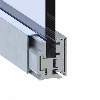 Glazing profile 3m-set with cover 6-8-10mm