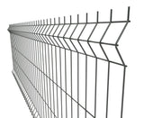 Panneau de clôture soudé 3D ZnPVC 2500x1230x4mm anthracite