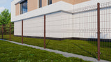 Welded fence panel 3D ZnPVC 2500x1230x4mm brown