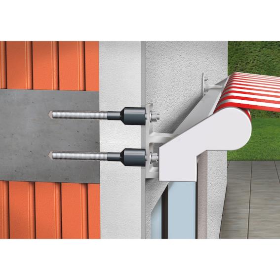 Mounting anchor without thermal bridge M12/M12