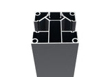 Set palo per recinzione in alluminio 70×70 mm-6,0 m, Antracite RAL 7016, per riempimenti larghi 20 mm