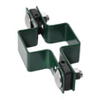 Durchlaufende Schelle für Pfosten ZnPVC 60x40mm grün