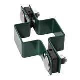 Durchlaufende Schelle für Pfosten ZnPVC 60x40mm grün