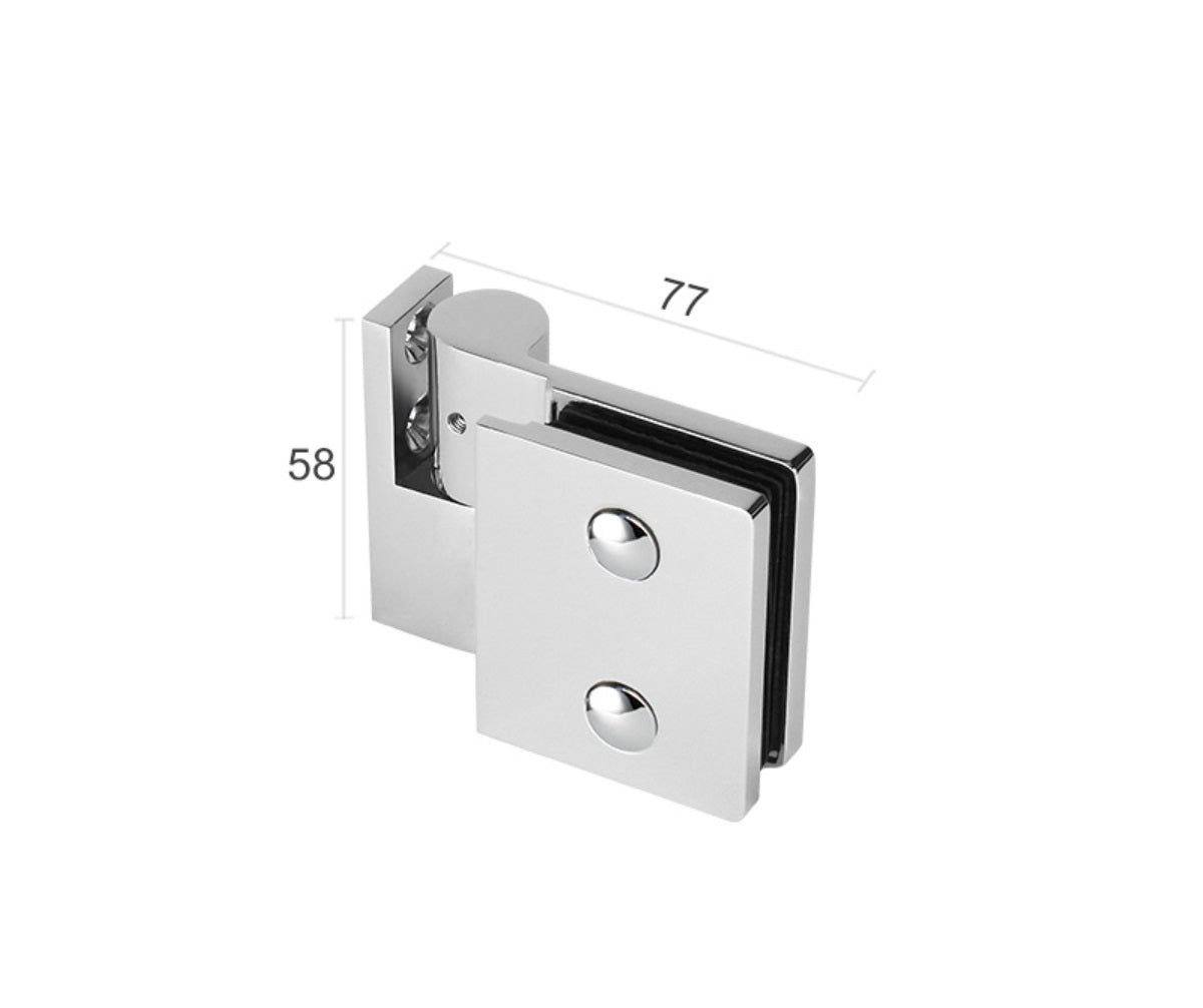 Hinge for glass shower door