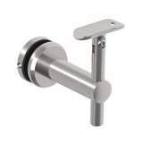 Glass mounted handrail bracket