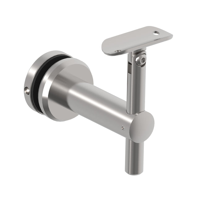 Glass mounted handrail bracket