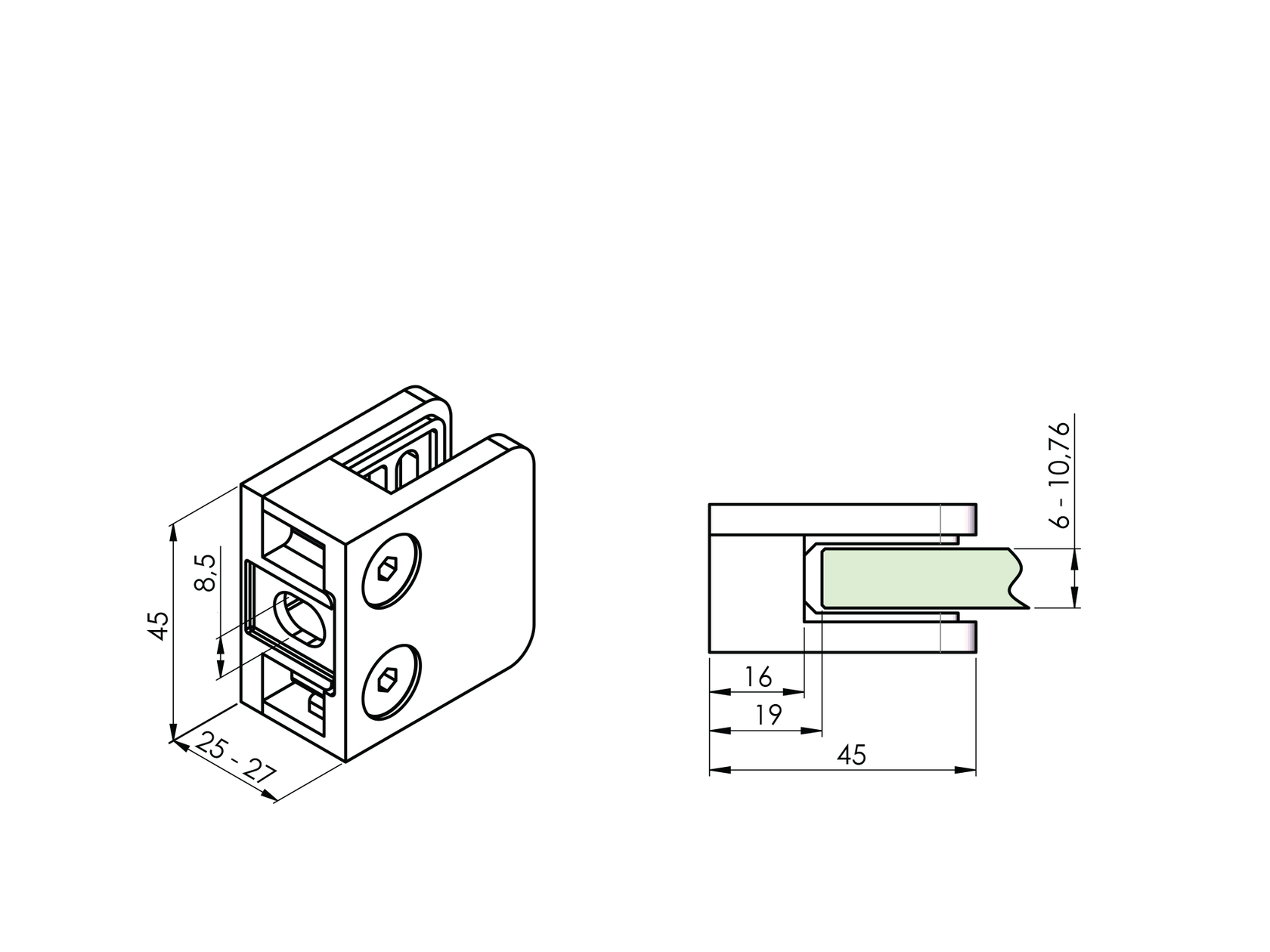 Glass clamp