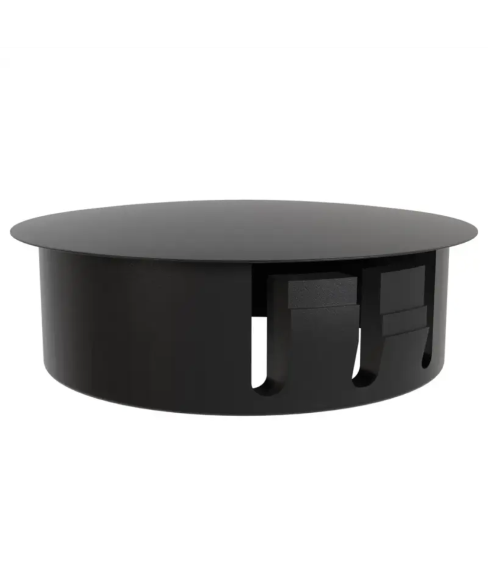 End cap for AL profile - black, PVC, D33mm