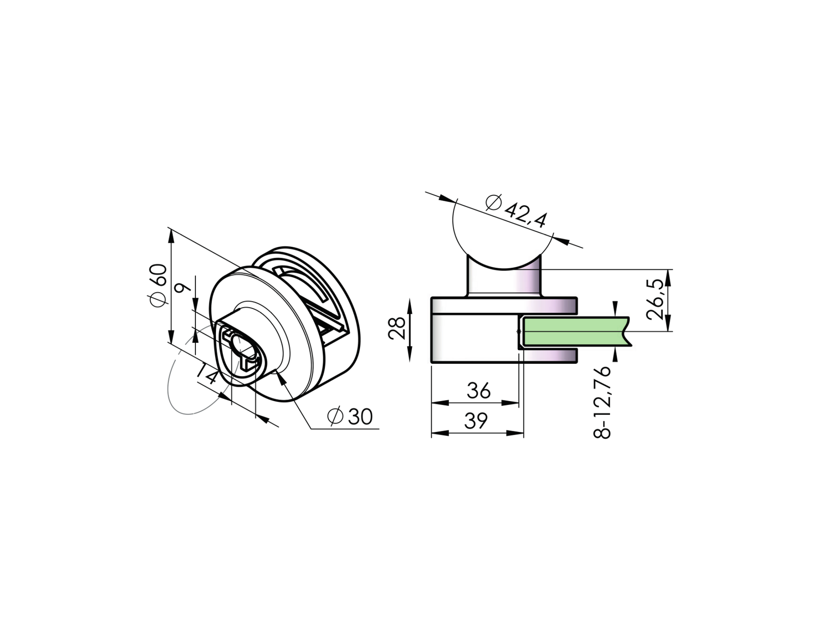 Glass clamp