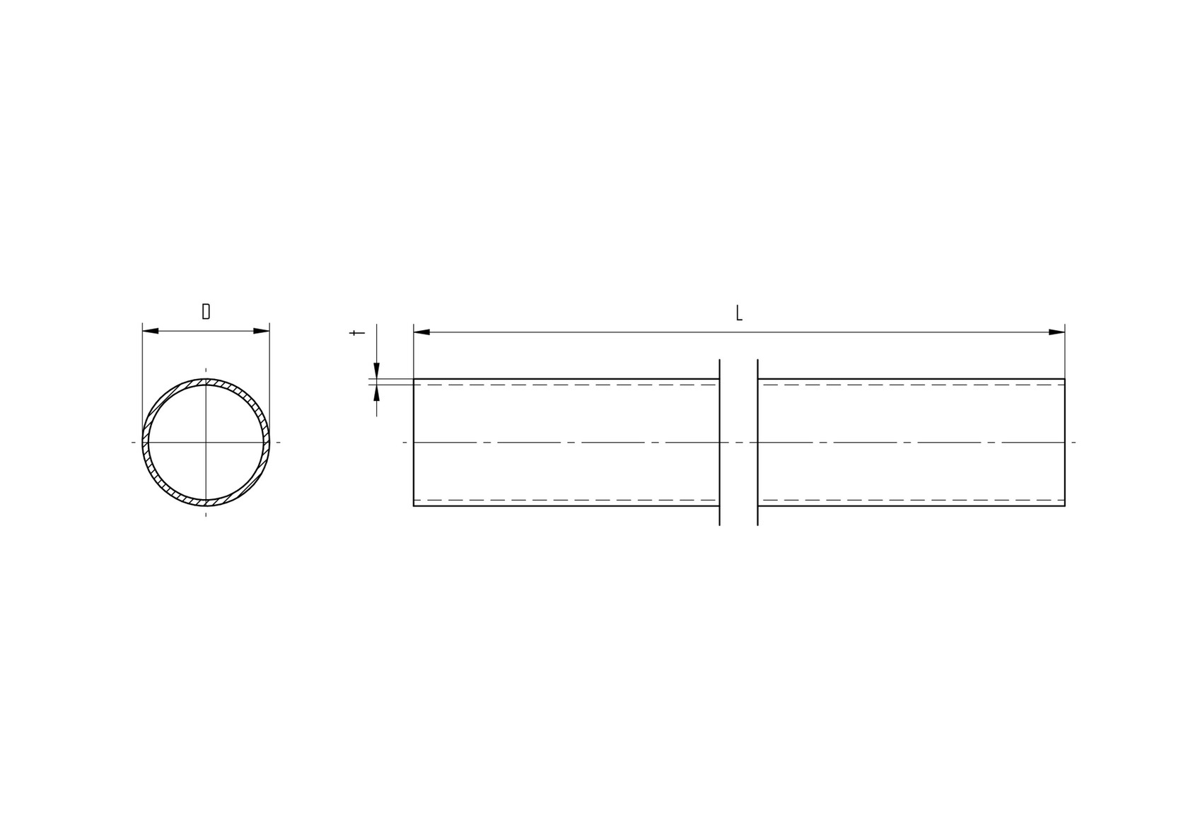 Sutured brushed inox pipe