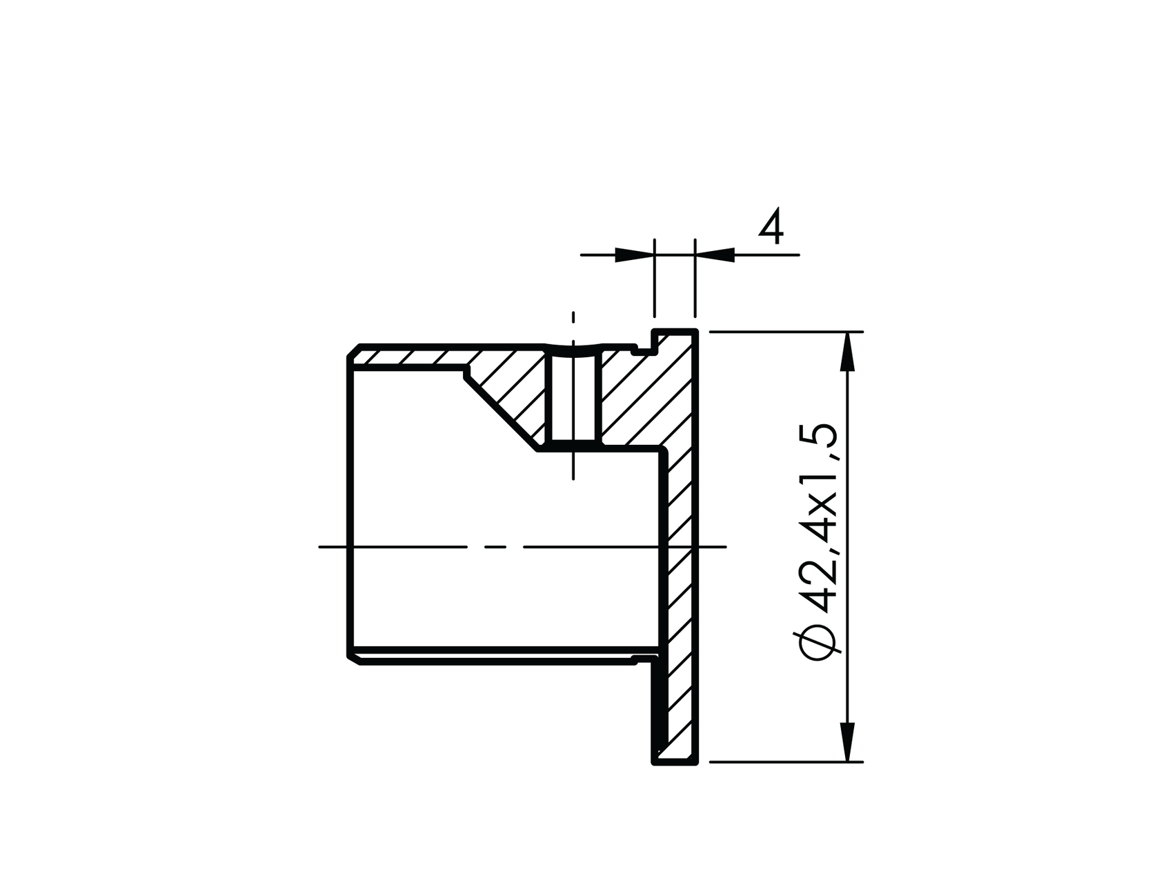 Handrail bracket - Glass clamp - end cap