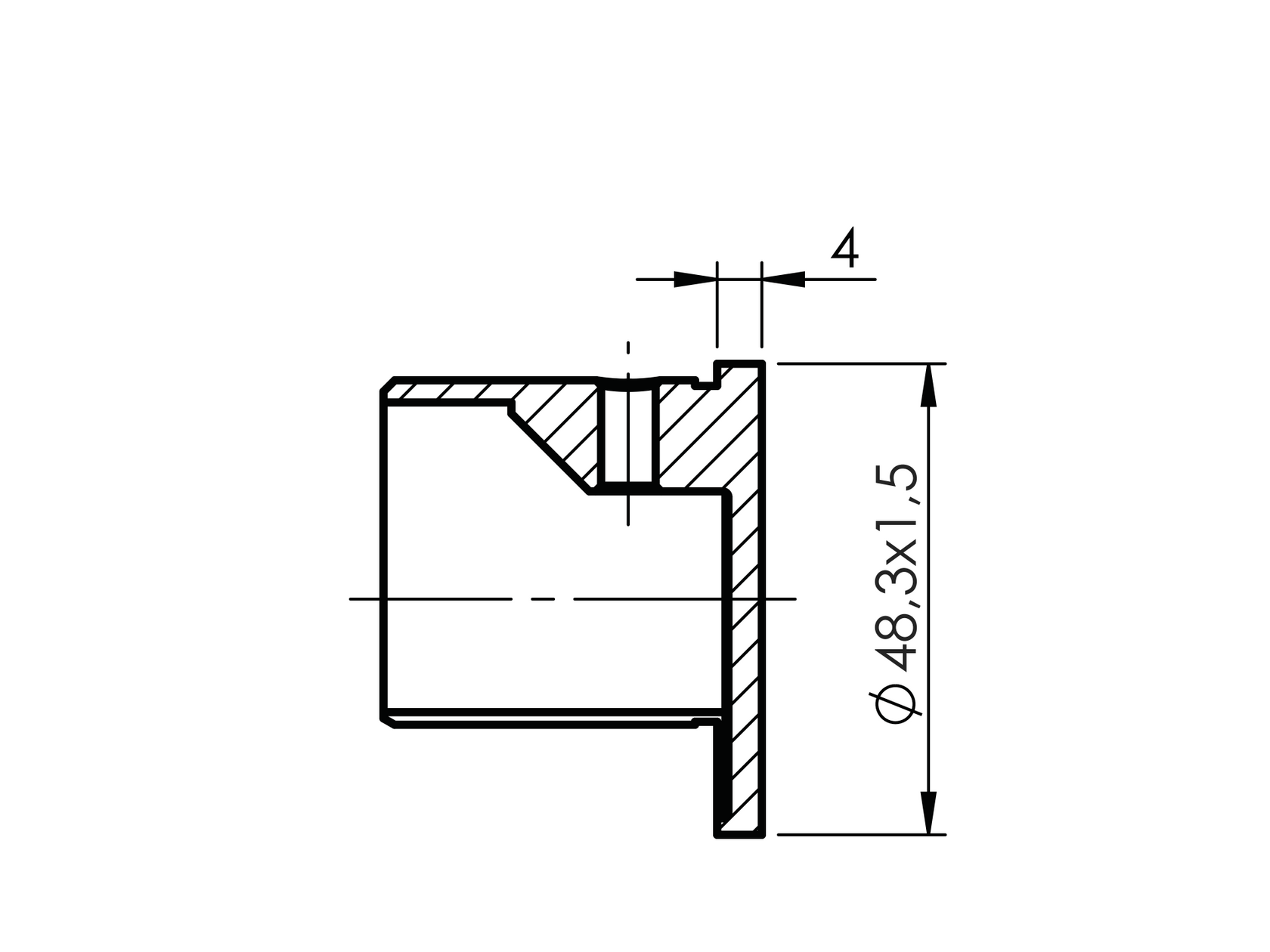 Glass clamp - end cap