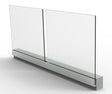 Glass railing, aluminium profile, 2500x1000mm