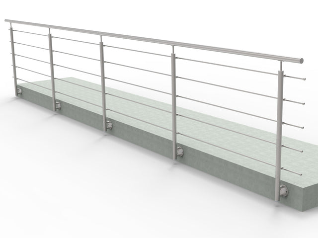 Stainless railing, AISI304, 6000x1000mm, BR