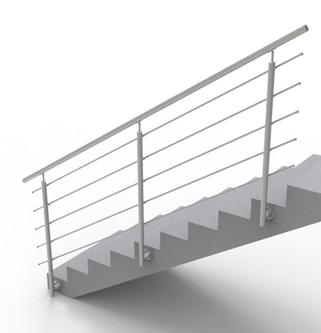 Railing AISI304, BR STAIRS AISI304, D42,4/5xd12/H1