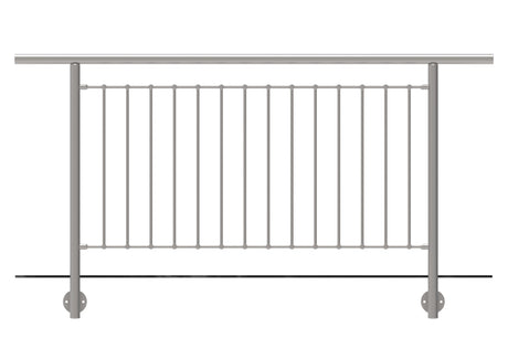 Vertical railing BR AISI304, D42,4/d12vertical/H10