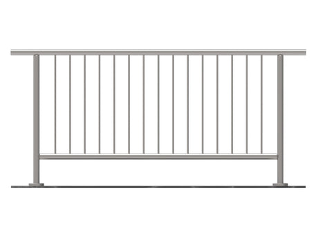 Vertical railing VR AISI304, D42,4/d12vertical/H10