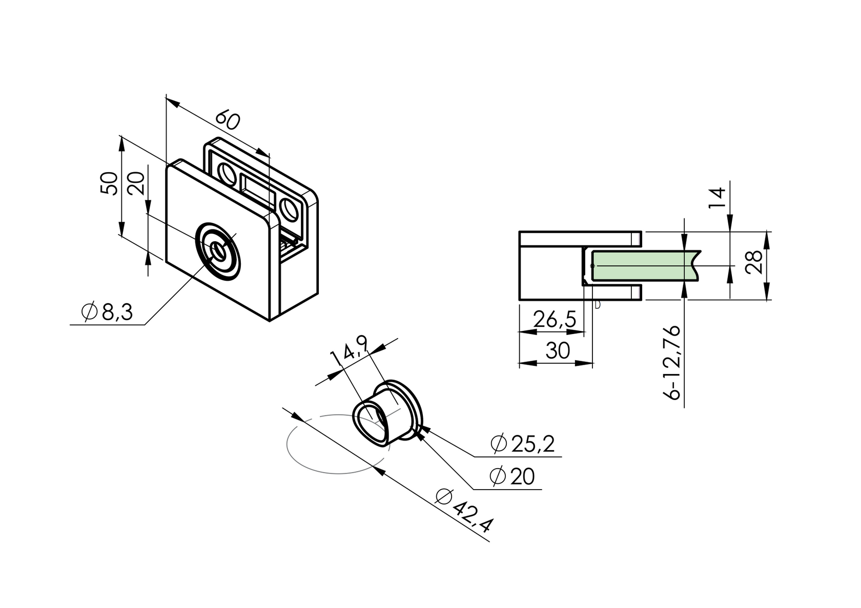 Glass clamp