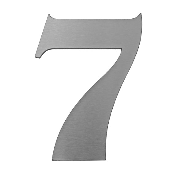 House number "7 "7" 185mm, hr.3mm, AISI 316