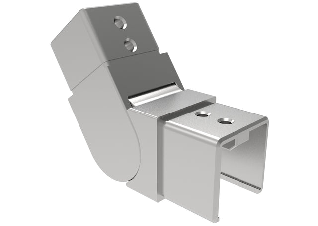 Flush angle for handrail on glass railing AISI316