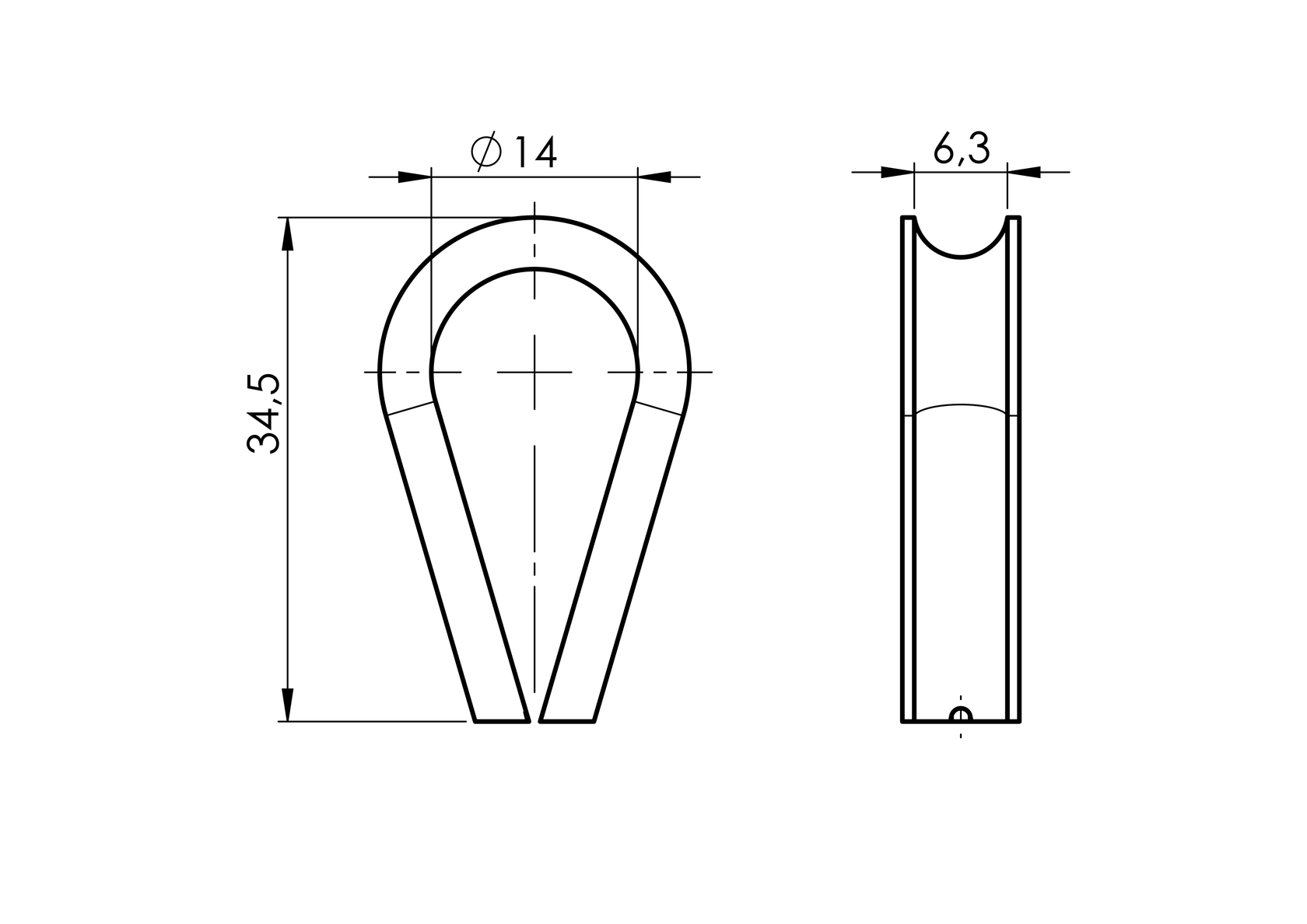 Inox cable clamp - anchor