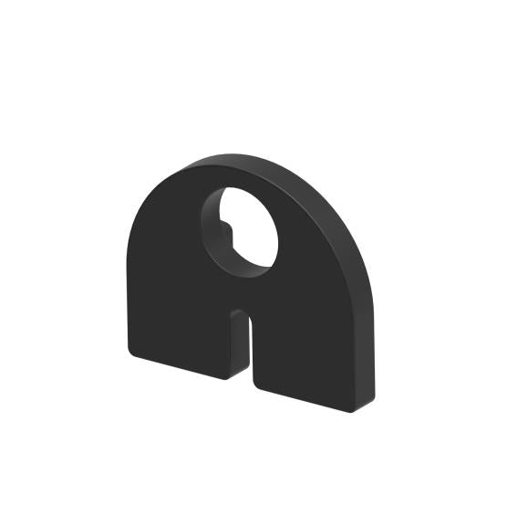 Rubber inlay for glass clamp
