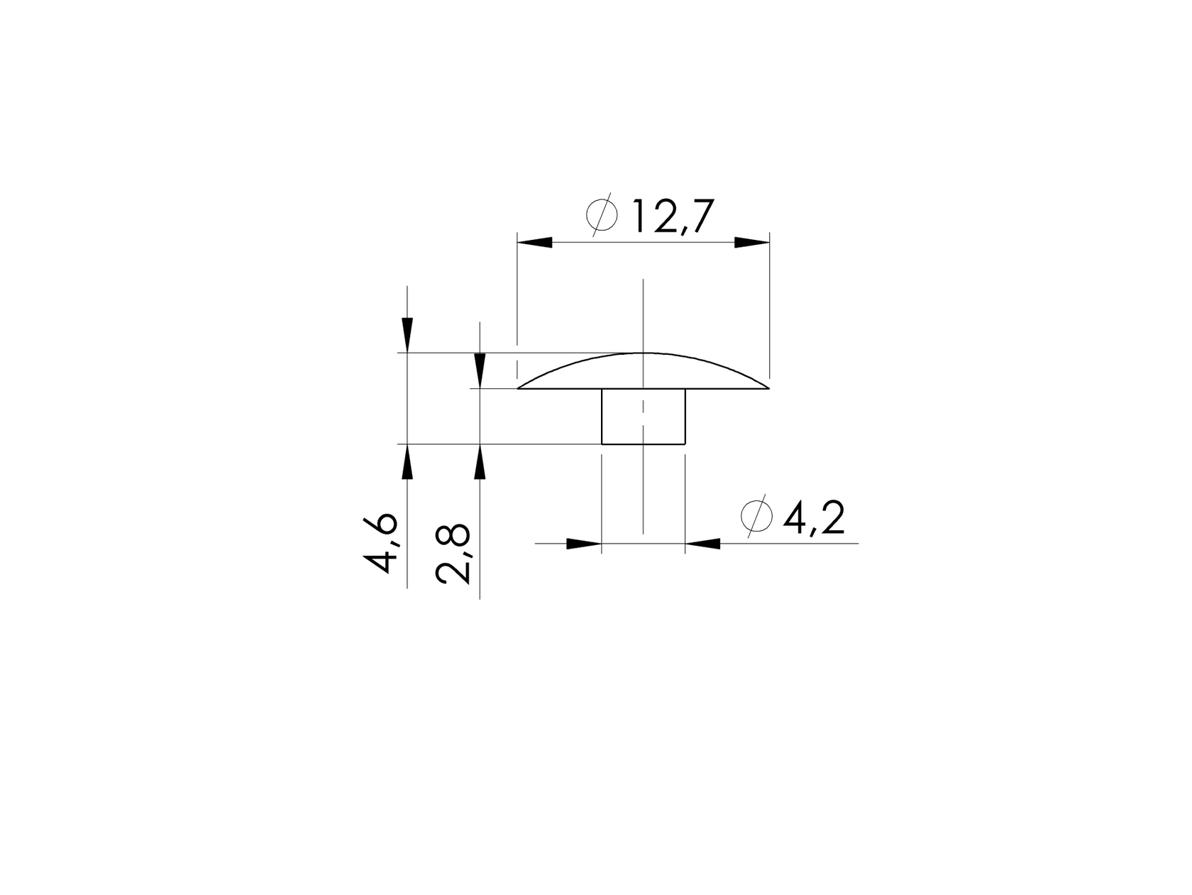 End cap PVC - glossy surface