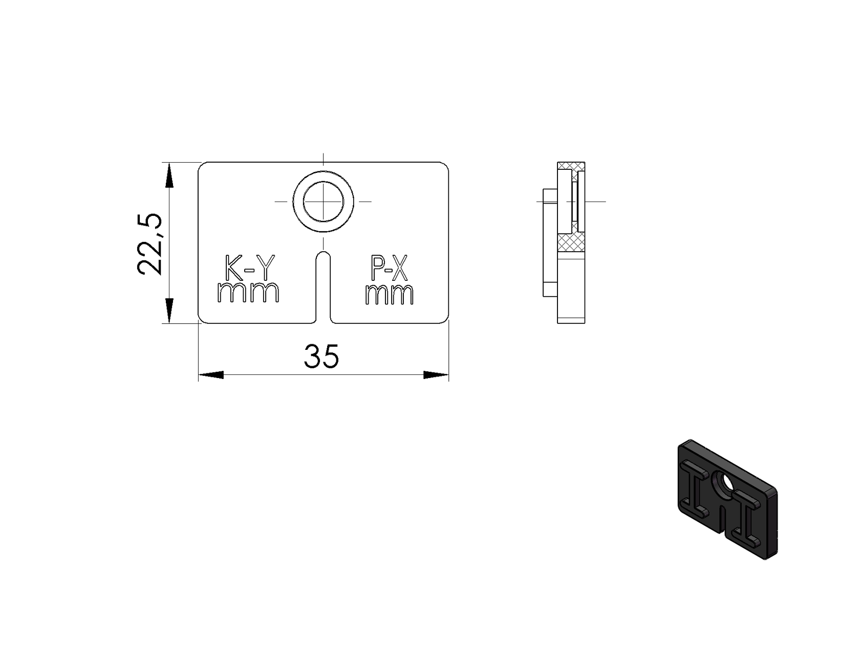 Rubber inlay for glass clamp