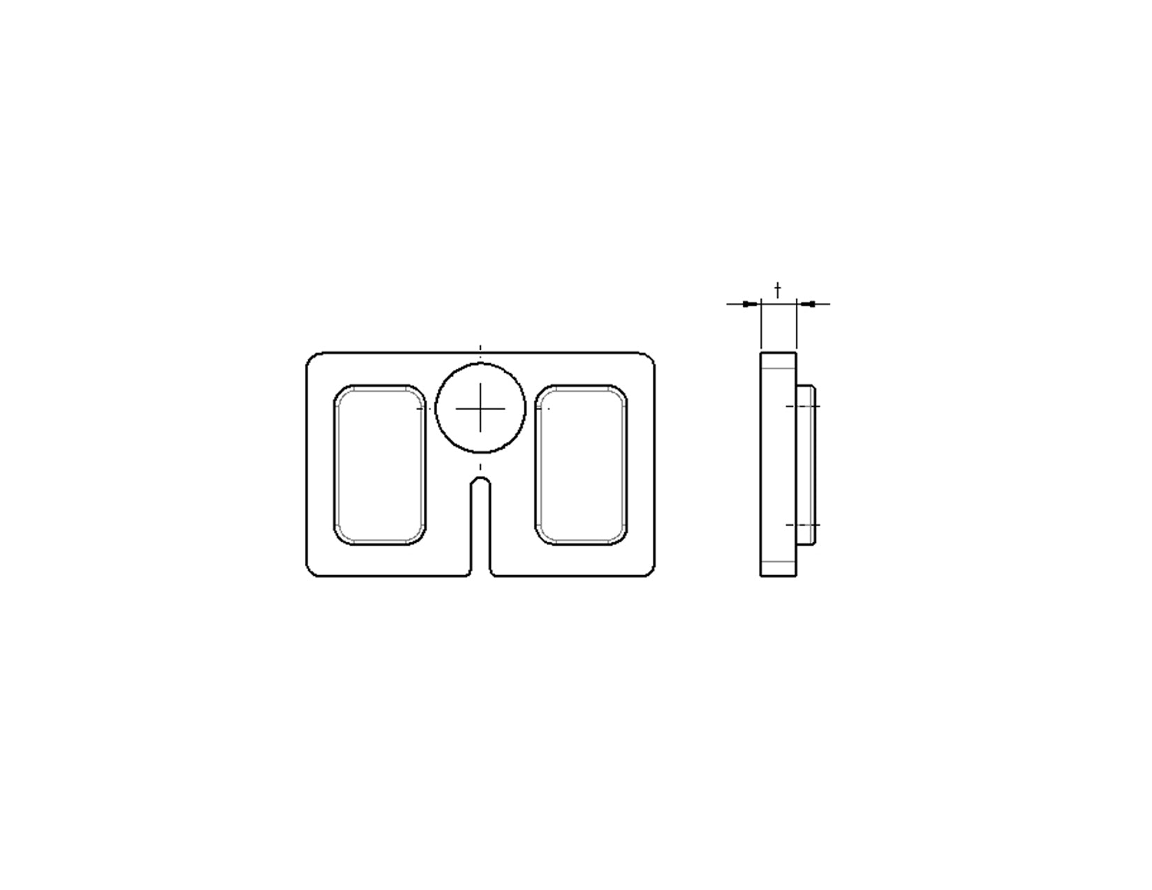 Rubber inlay for glass clamp
