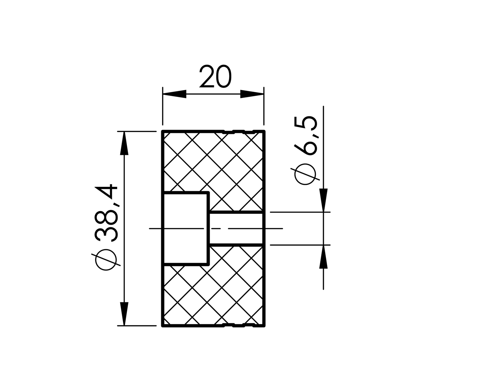 Handle - wood, add-in: end cap,connector, elbo