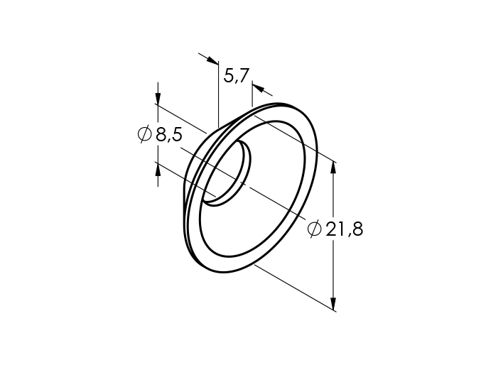 Stainless steel washer - conical
