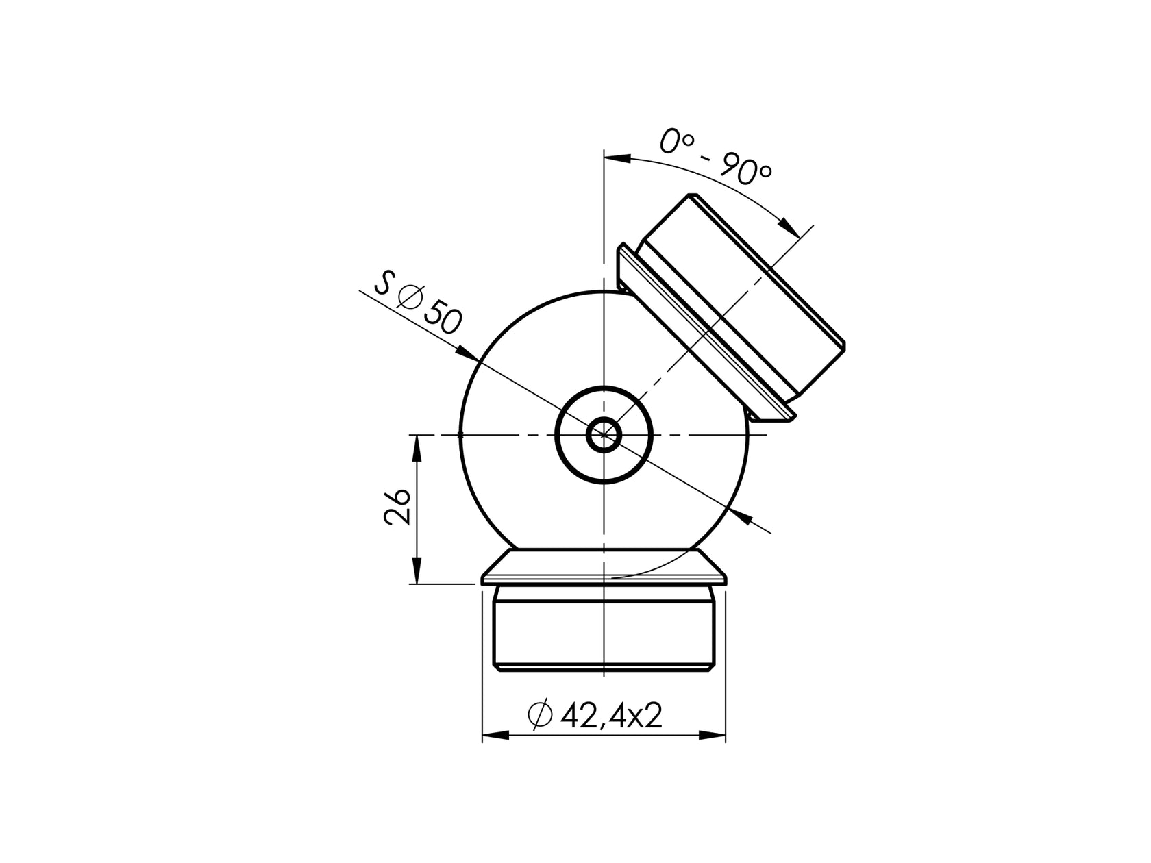 Adjustable flush angle