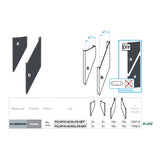 Click-Lock Distanz-Abdeckleiste für U40-Adapter, 41x09-36mm - Anthrazit R7016, schräg mit 5 mm Spalt - SET