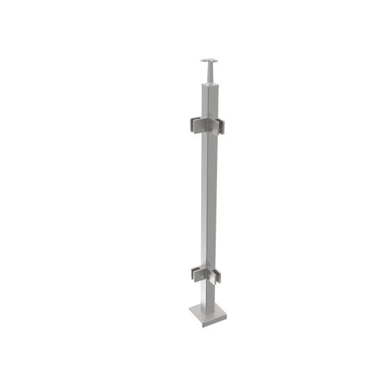 Stainless steel pole, upper anchoring, straight AI