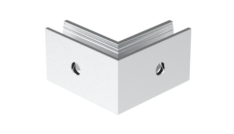 AL profile, side mounting, 90°conector