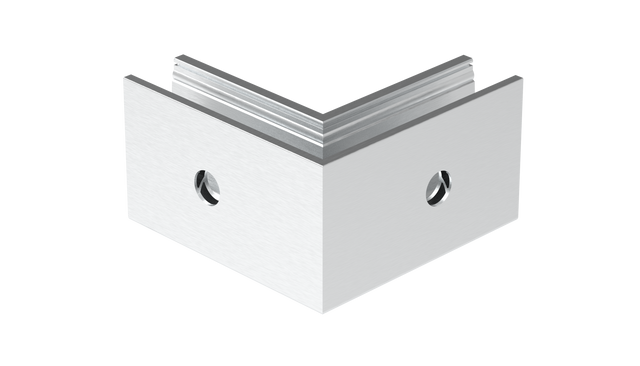 AL profile, side mounting, 90°conector