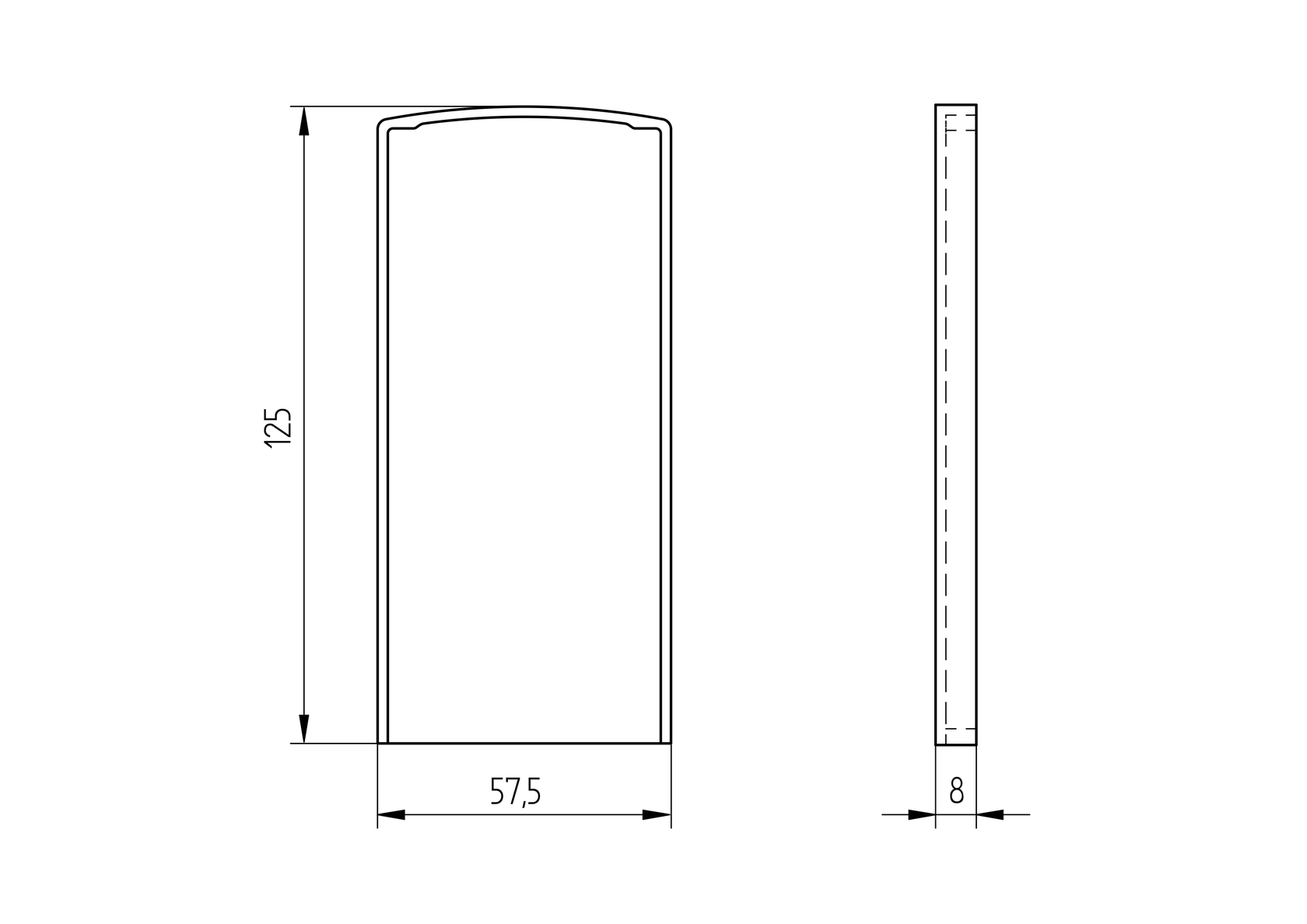 End cap for profile Al/0004-ECO-S-EB