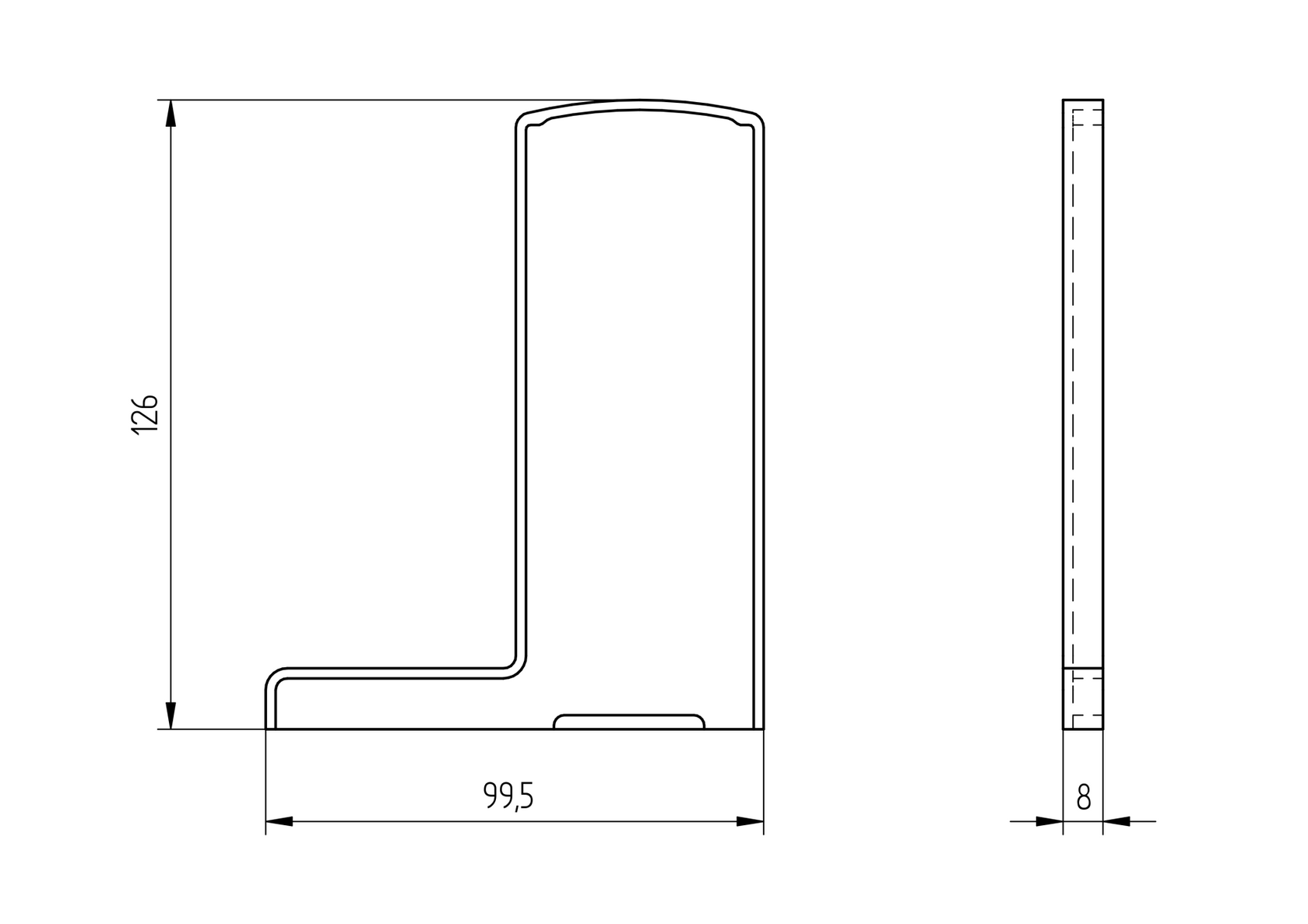 End cap for profile AL/0006-S-E