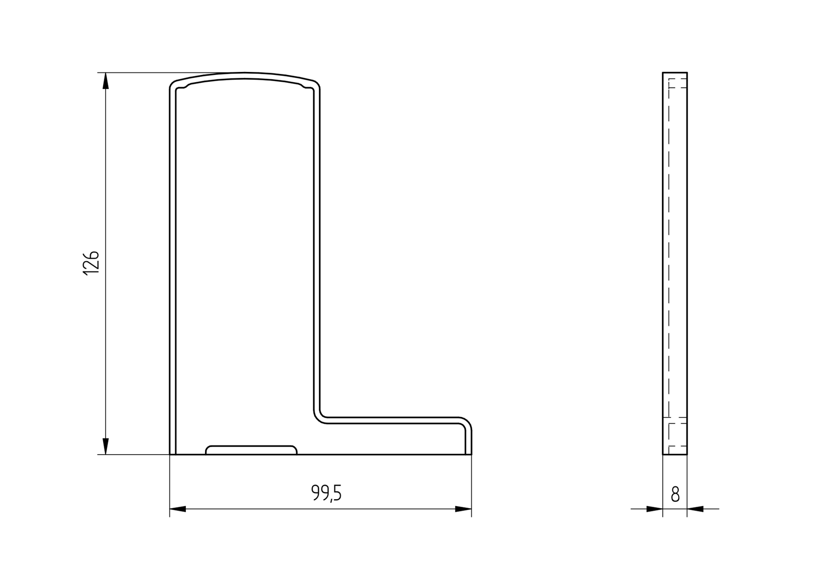 End cap for profile AL/0006-S-E