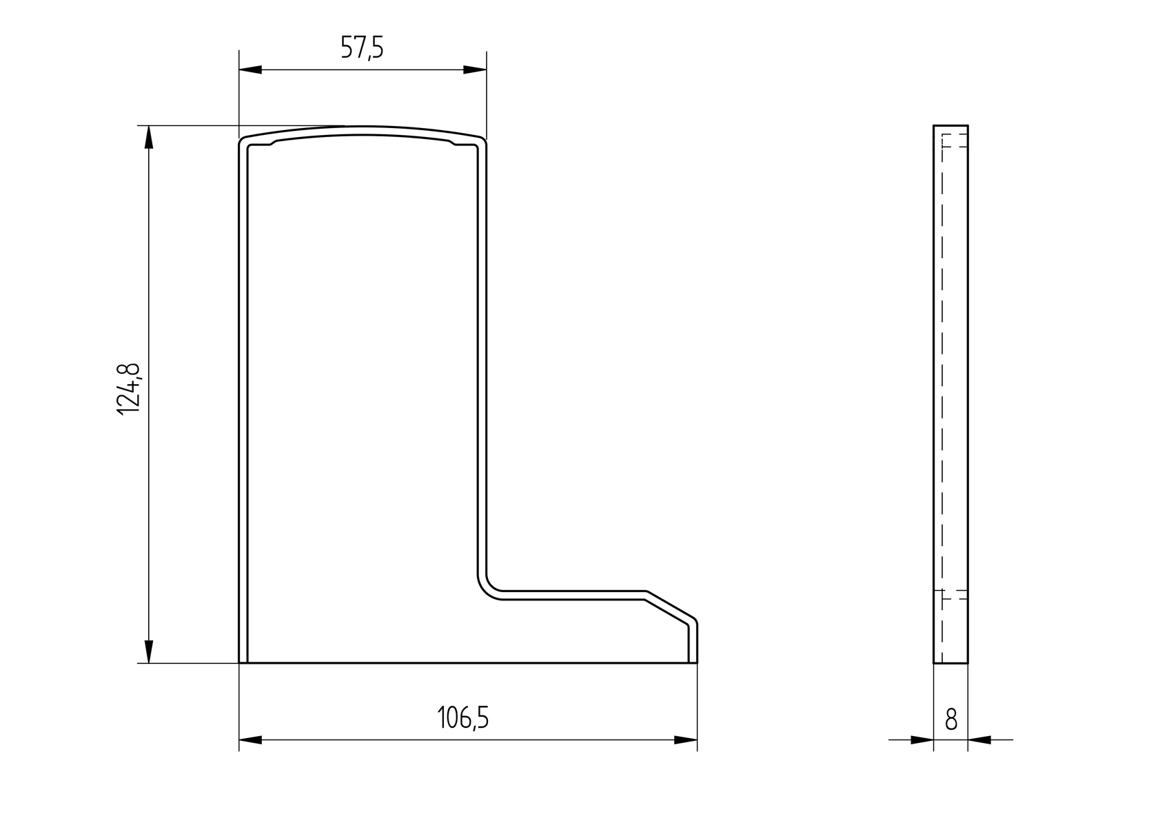 End cap for profile AL/0006-ECO-S-E