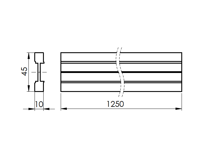 Side mount - glass drainage profile