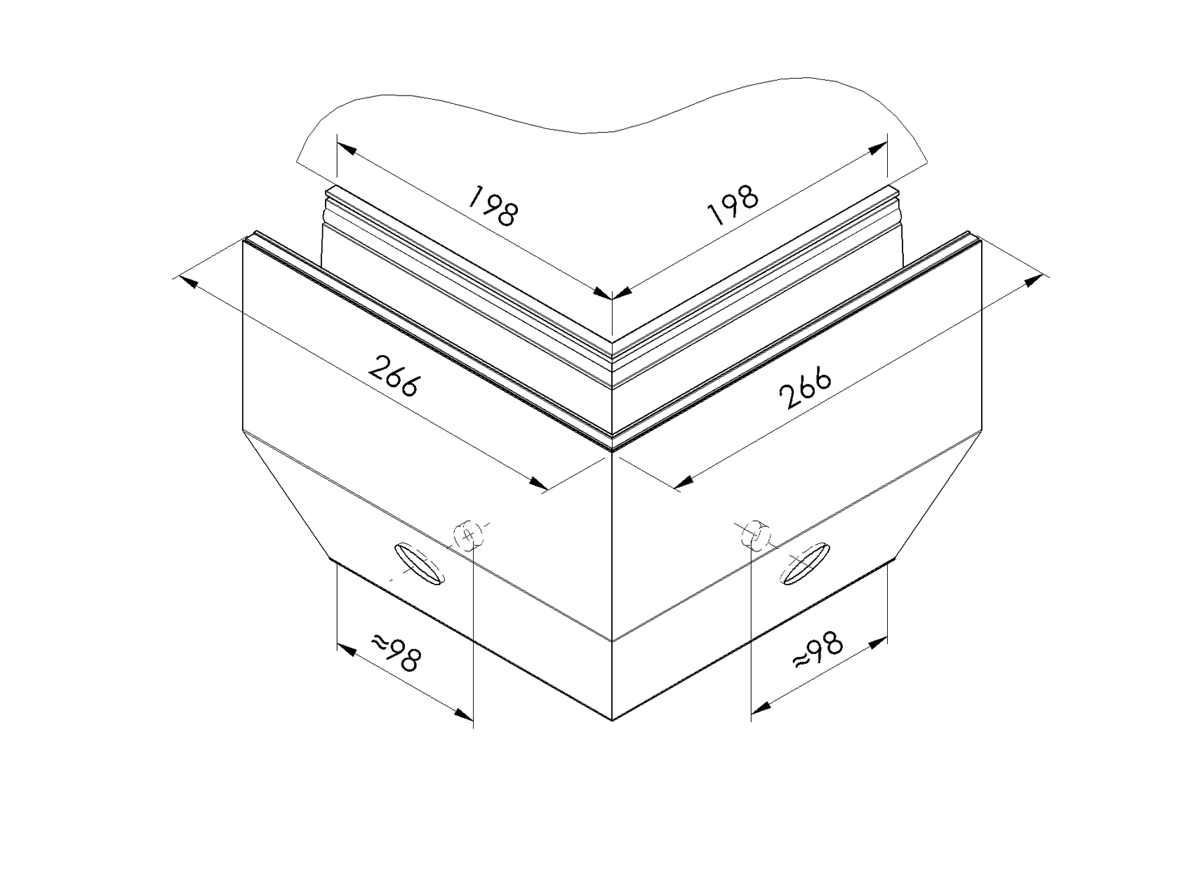 AL profile,  side mount