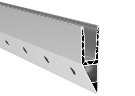 Profilé en aluminium pour garde-corps en verre - m