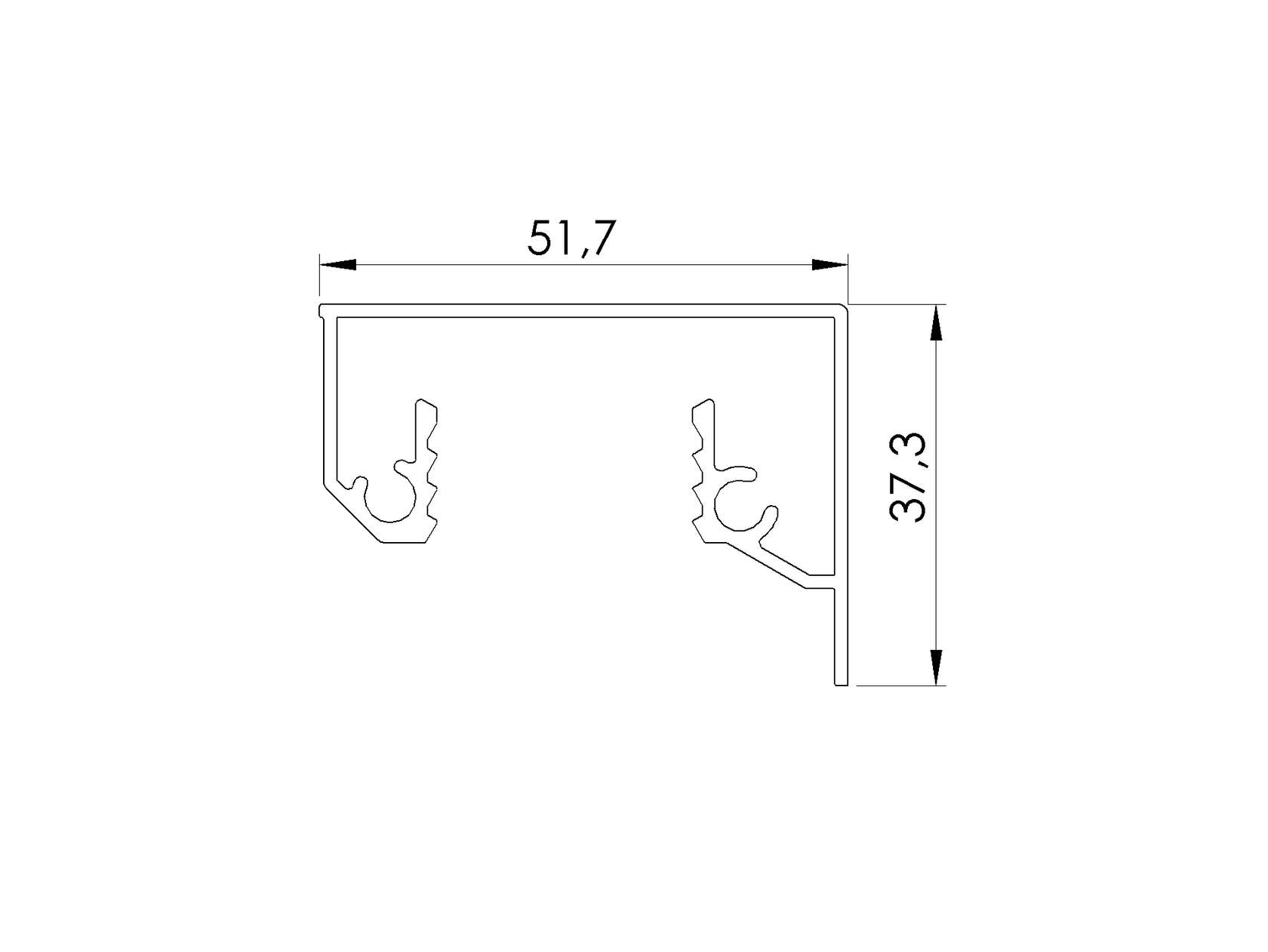 Cover for profil AL/0006-ECO