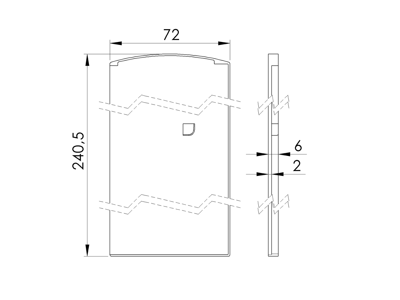 Záslepka pre profil AL/0011-ProXL-N-EB