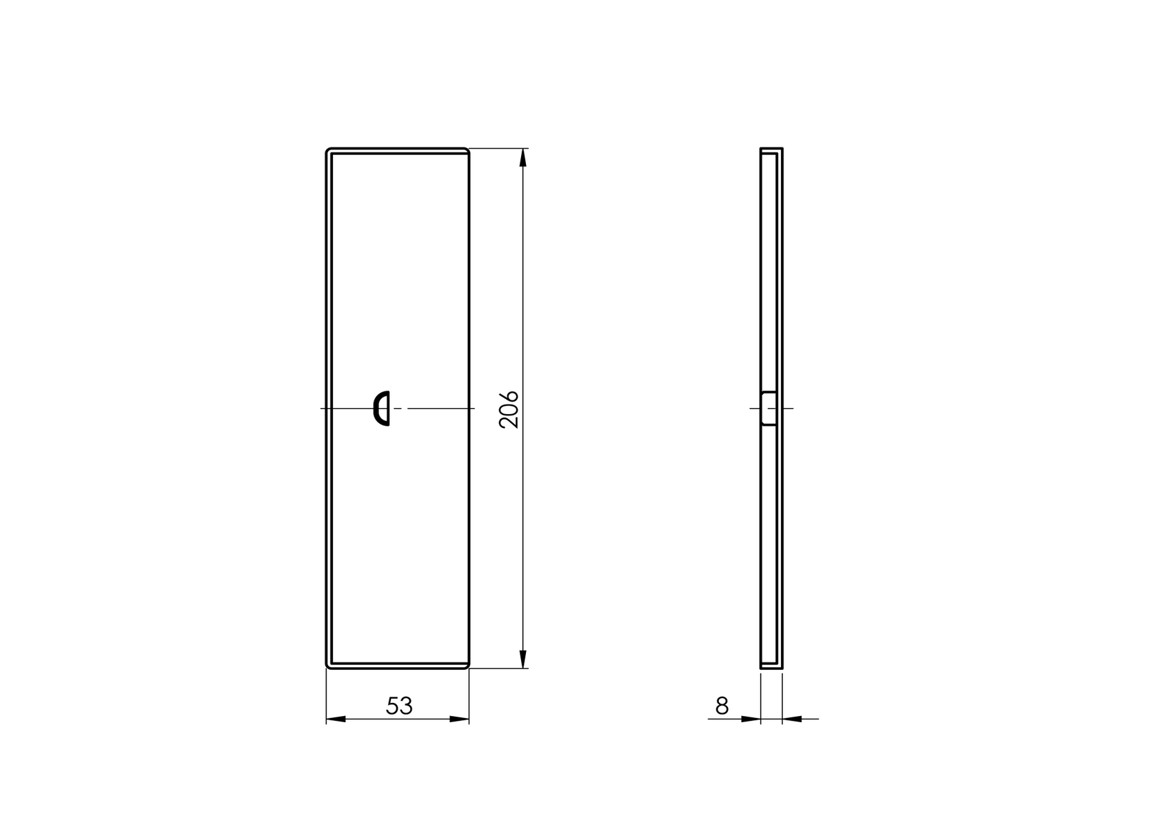 End cap for profile AL/0011-N-E