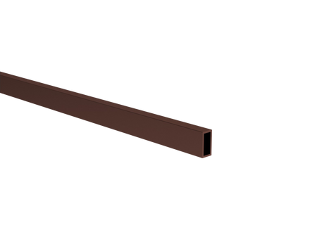 Aluminum slat, 20x10x1,5-6000mm, brown RAL8017